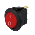 Rocker switch off/on 250V 6,5A with control lamp red