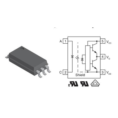 VOL3120-X001T Optokoppler SMD Kanäle:1 Steuerung IGBT 5,3kV SOP5L