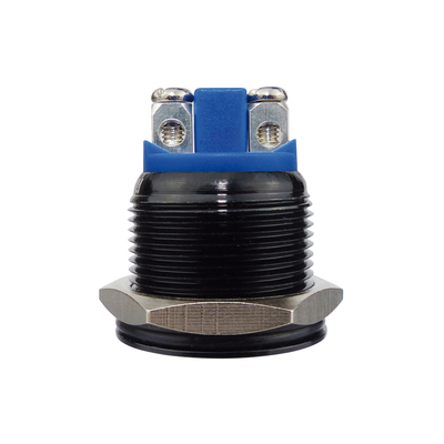 Aluminiumtaster 19mm 1 x (ein) schwarz  flach IP65