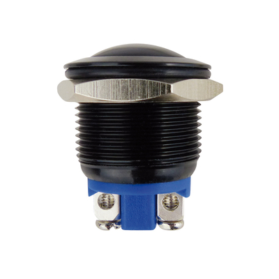Aluminiumtaster 19mm 1 x (ein) schwarz gew�lbt IP65