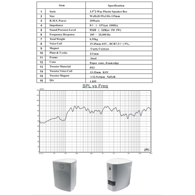 Satellite speakers pair 40Wmax 8 Ohm - CTB-40Bws