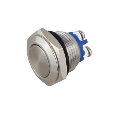 Full metal pushbutton 16mm 1 x (one) flat screw connection IP67