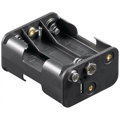 Battery holder for  6 x Mignon cells / AA / LR06 - push on connection