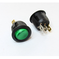 Rocker switch off/on with indicator light  14V 20A green
