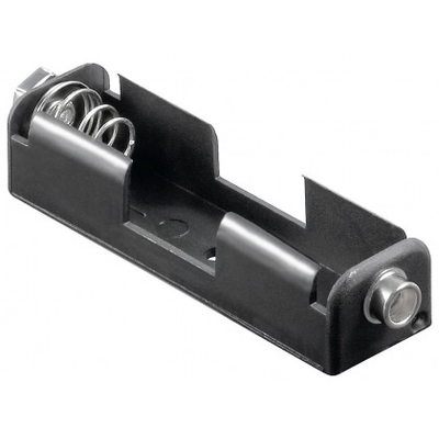 Battery holder for 1 x Mignon cell / AA / LR6 - push button connection