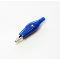 Krokoklemme mini mit Isolation blau 35mm