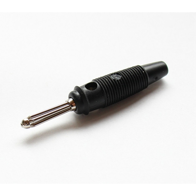 Banana plug with transverse hole 60VDC 30A black - BUELA 30 K SW