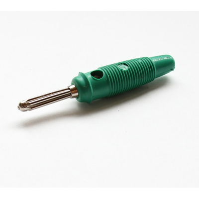 Banana plug with transverse hole 60VDC 30A green - BUELA 30 K GN