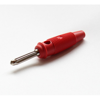 Banana plug with transverse hole 60VDC 30A red - BUELA 30...