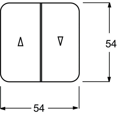 Abdeckung f.Jalousie- Schalter/-taster Reflex SI alpinwei - 2504-214