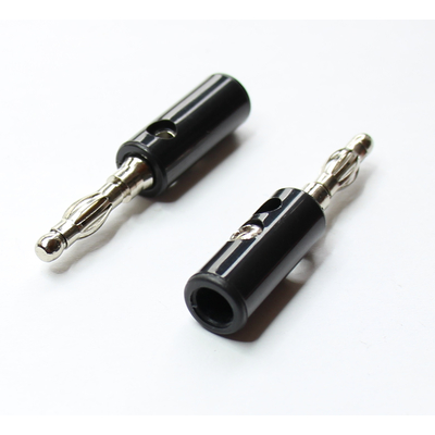 Banana plug with screw connection black
