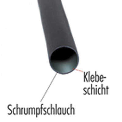 Adhesive shrink tube 3: 1 2.,4mm 1m
