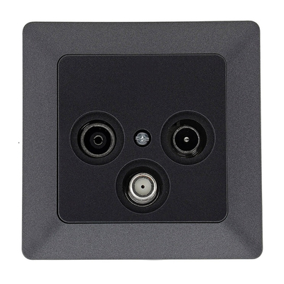 Antenna Socket (TV/Radio/Sat) incl. Frame, Flush-mount, Anthracite