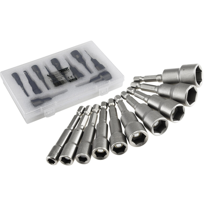 Chrom-Vanadium Bitsatz Steckschl�ssel MAGNETIC 10-tlg. 6...