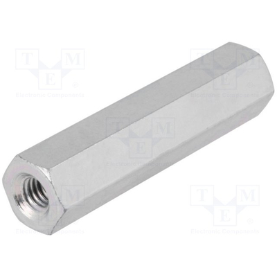 100mm hexagon socket spacer with internal thread M3 steel