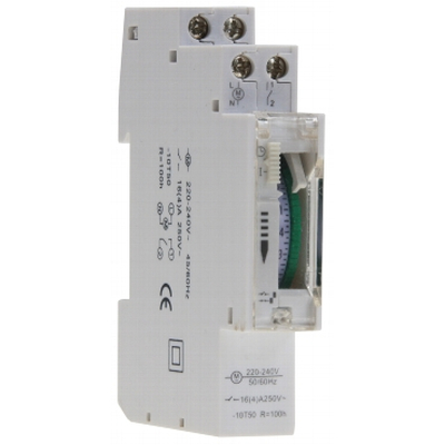 analog day time switch for DIN rail mounting 230V switching capacity max. 3500W