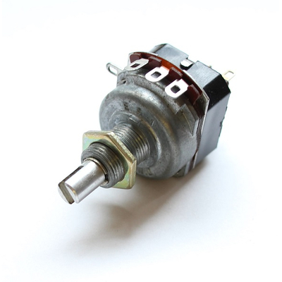 Potentiometer axial mono    2.2K log with switch 250VAC 2A (4A) 2 x to Dralowid