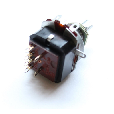 Potentiometer axial mono    2.2K log with switch 250VAC 2A (4A) 2 x to Dralowid