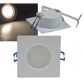 LED recessed light 5W neutral white square white IP44 -...