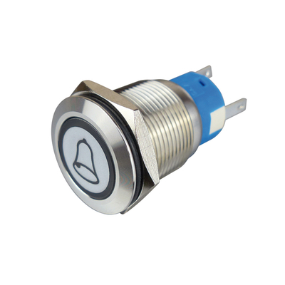 Vollmetalltaster 19mm 1 x ein/(ein) mit beleuchteten...