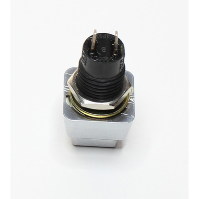 Push button switch off/on 250V 1A square silver - DS-457