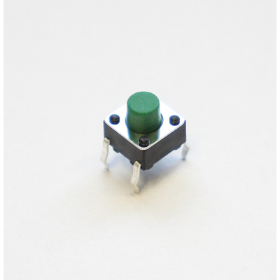 Microswitch TACT on/off  6 x  6mm Button height  6mm green THT