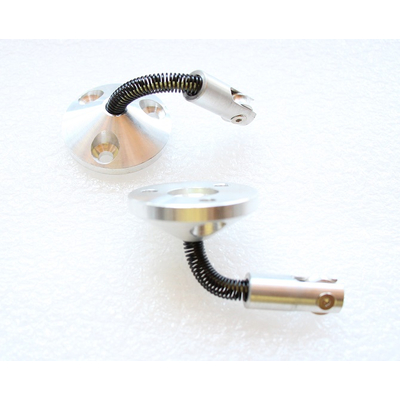 Wandanschluss-Umlenker 1 Paar 42mm Chrom matt Metall