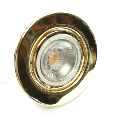 LED recessed light 3W warm white brass