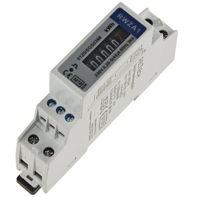 Wechselstromz�hler f�r Hutschienenmontage 1-phasig  5A...