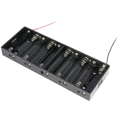 Battery holder for 10 x Mignon cell / AA / LR06 - cable ends