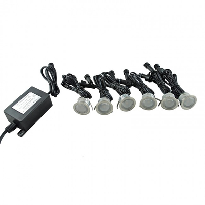 LED Treppenstufen Einbaustrahler 6er Set 0,6W IP67 - SET1