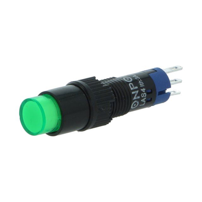 Pressure switch on/on with indicator 24V green round 0.5A 250VAC / 1A 24VDC