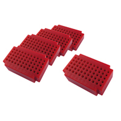 5 micro lab boards with 55 contacts each red