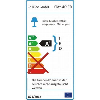 LED-Einbauleuchte 5W neutralwei IP54 Edelstahl gebrstet - Flat-40 FR