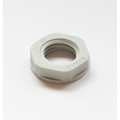 Gegenmutter 6-kant M12 19mm grau Polyamid