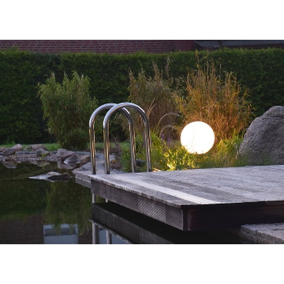 Garden ball light �20cm E27 with 1,5m cable and ground spike IP44 - CT-GL20