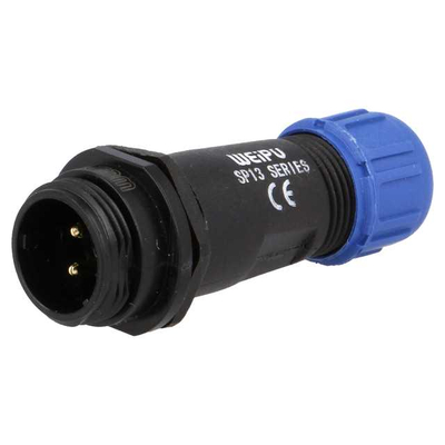 Plug 2 pin 250V 13A External thread IP68 - SP1311/P2IN