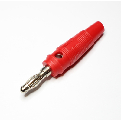 Banana plug 4mm with screw connection  red