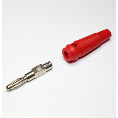 Banana plug 4mm with screw connection  red