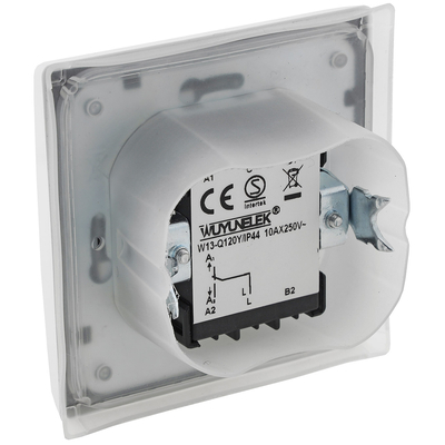 Two-Way Switch 250VAC 10A, incl. Frame (Flush-Mount) IP44 ? white