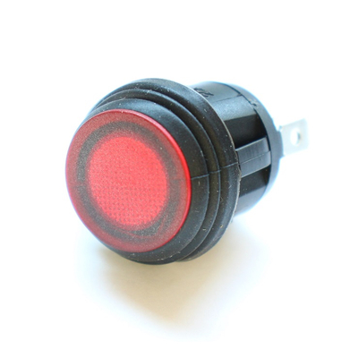 Wippschalter aus/ein mit Kontrollleuchte  14VDC 20A IP65 rot