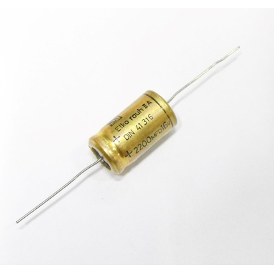 Elektrolytkondensator 2200�F  16V rauh IIA DIN 41316