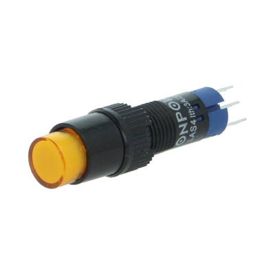 Pressure switch on/on with indicator 24V orange round 0.5A 250VAC / 1A 24VDC