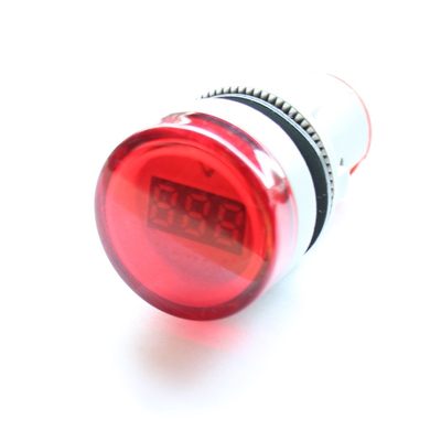 LED Indicator with integrated voltmeter 22mm 60 - 500VAC red - VM22R