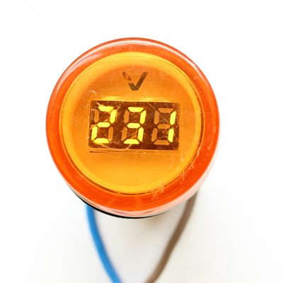 LED Indicator with LED Indicator with integrated voltmeter 22mm 60 - 500VAC yellow - VM22Y