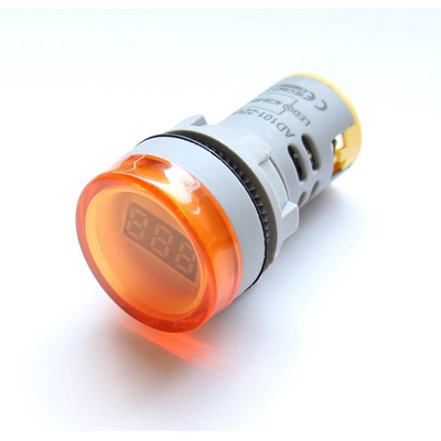 LED Indicator with LED Indicator with integrated voltmeter 22mm 60 - 500VAC yellow - VM22Y