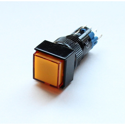 Drucktaster 1 x um ein/(ein) mit Kontrollleuchte orange 230V / 0,5A 250VAC / 1A 24VDC