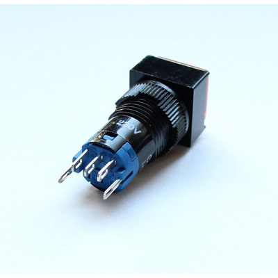 Drucktaster 1 x um ein/(ein) mit Kontrollleuchte orange 230V / 0,5A 250VAC / 1A 24VDC