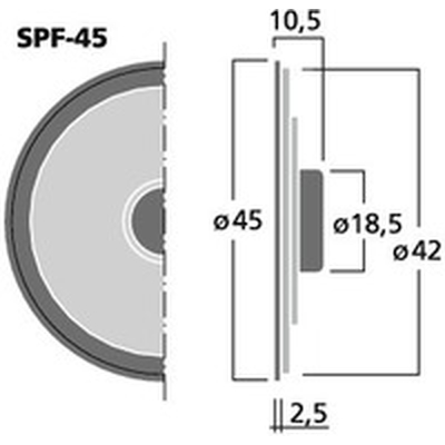 Miniatur-Flachlautsprecher SPF-45