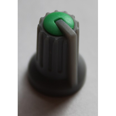 Drehknopf f�r gezahnte 6mm Achsen gr�n